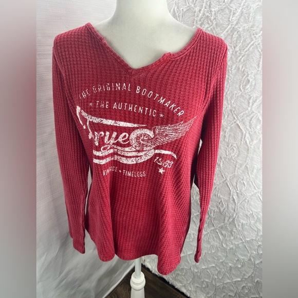 Frye Waffle Long Sleeve Graphic Shirt, Size Large, NWT - Picture 1 of 8